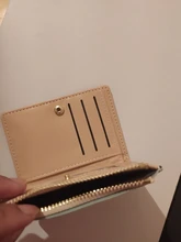 Billetera corta con cremallera para mujer, monedero con paneles a la moda, tarjetero de cuero