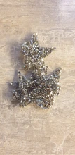 4cm 6cm 8cm Jet hematite Star Rhinestone Mixed Embroidered Iron On Patch For Clothing