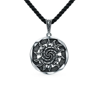 

Silver Pendant-amulet "Serpentine in the Sun" sunlight sample 925