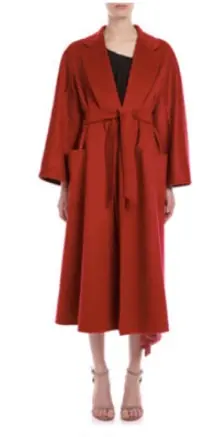 Obrix стиль Модное длинное пальто для женщин кашемир высокое качество Теплый Женский Осенний Тренч - Цвет: Красный