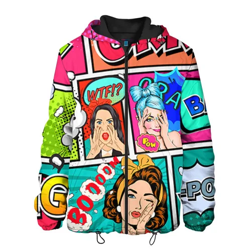 Синий Мужская куртка 3D Pop Art для спорта и отдыха, для путешествий, водонепроницаемый, яркий цвет - Цвет: Синий