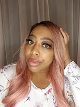 EASIHAIR-Peluca de pelo sintético rosa para mujer, largo degradado de parte media, Cosplay, Natural, resistente al calor