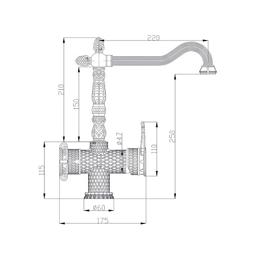 Смеситель для кухни ZorG Sanitary A 50 KF-BR