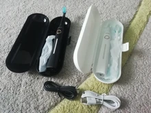 Seago-Cepillo de dientes eléctrico para adulto, recargable por USB, resistente al agua, ultrasónico, automático, 5 modos con estuche de viaje