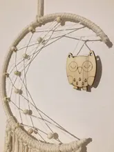 Dream Catcher Light Wall-Decor Moon Macrame Nursery Star Girls Boho Home Outdoor Kids