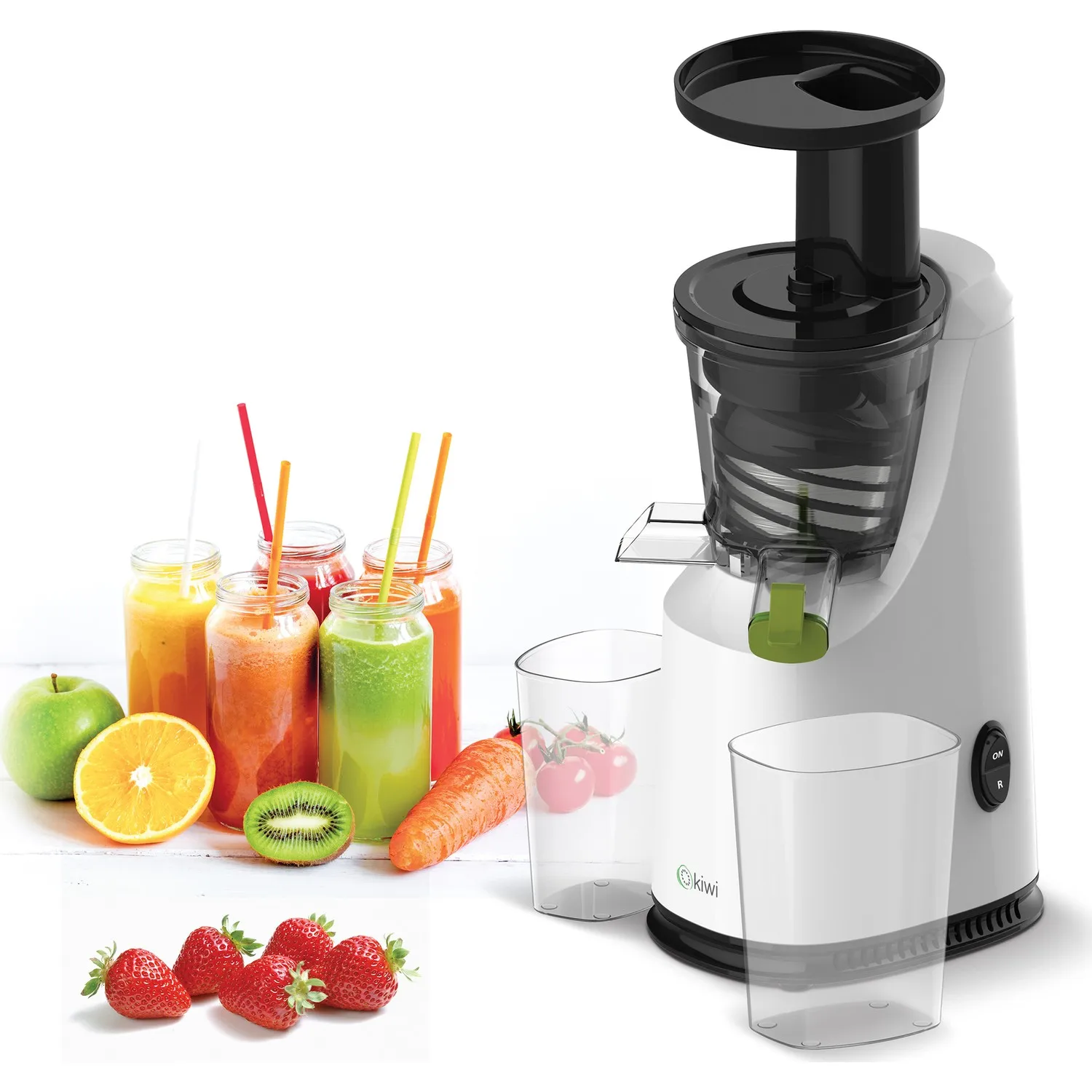 Kiwi KJ 1935 Slow Squeezing Fruit and Vegetable Press 200 Watt motor power Slow squeezing technology fruit juicer fast shipping remote control motor speed fast or slow switch 12v24v dc remote switch module