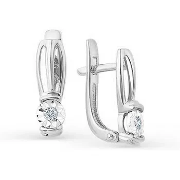 

Master brilliant earrings with 2 diamonds in white gold