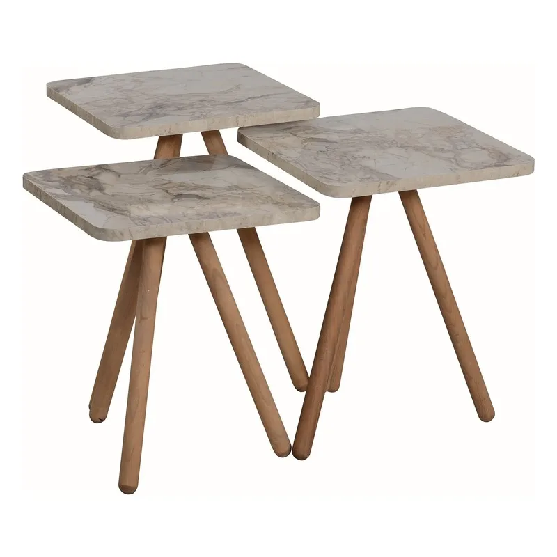 TripleZigonNestingTableUrartuWalnutWoodenLegTripleService