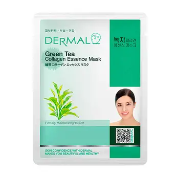 

Fabric mask dermal green tea collagen essence mask