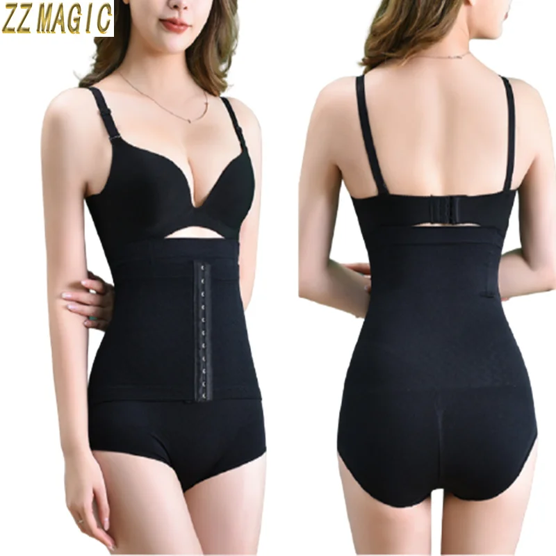 Seamless High-waisted Belly Pants Fajas Colombianas Mujer Women's Front Buttoned Hip-Lifting Waist Shaping Waist Body Pants