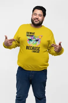 

Angemiel Wear Because I Kediyim Yellow Men 'S Sweatshirt