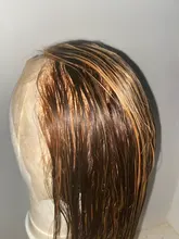 Ishow resaltar Peluca de color marrón pelucas de cabello humano 13X4 13X6x1 Ombre recto peluca con malla frontal destacar frente de encaje pelucas de cabello humano