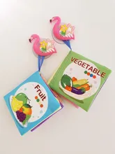 Libro de tela de 8 páginas para bebé, libro de ducha de animales suaves, juguete de cochecito para recién nacido, juguete colgante lavable, juguetes educativos para Aprendizaje Temprano