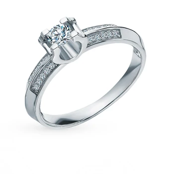 

Gold ring "diamonds of Yakutia" sunlight sample 585
