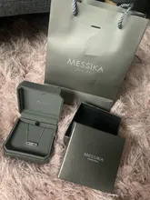 Collar Messica de plata de ley 925, serie francesa de tres movimientos de diamantes, chapado en oro rosa, marca original, joyería fina para mujeres