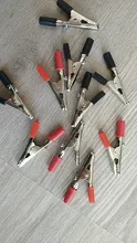 Connector Battery-Plug Alligator-Clips Crocodile-Clip Test-Probe Plastic-Handle Metal
