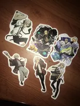 Bungo Stray-pegatinas de perros de PVC para niños, pegatinas de grafitis, maletas, equipaje, guitarra, coche, impermeable, 10/100 Uds.