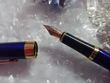 Baoer 388 de alta calidad regalo de negocios metal negro dorado estudiante pluma estilográfica, papelería de oficina material escolar