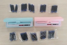 Pluma estilográfica de alta calidad, recarga de tinta, 25 uds. De diámetro, 2,6mm, 3,4mm, estándar internacional, papelería, suministros de oficina, pluma de tinta