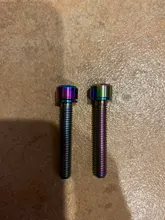 Tornillo de titanio Ti M6x 16 18 20 25 30 35 40mm con arandelas para freno de disco de bicicleta madre abrazadera 1 Uds