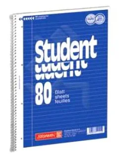 

Brunnen College Notebook, on the spring, 70 gr/m2, A5, 80 sheets in the ruler