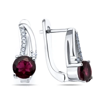 

Earrings made of silver with cubic zirconia