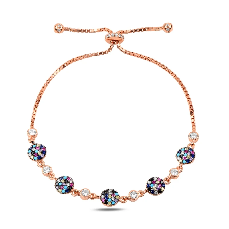 

Silver 925 Sterling Mixed Color Zircon Stone Lift Bracelet
