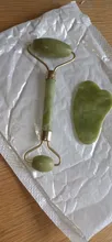 Gua Sha-Rodillo de Jade Natural para masaje Facial, masajeador Facial, herramientas de belleza, rodillo de Jade, Microniddle