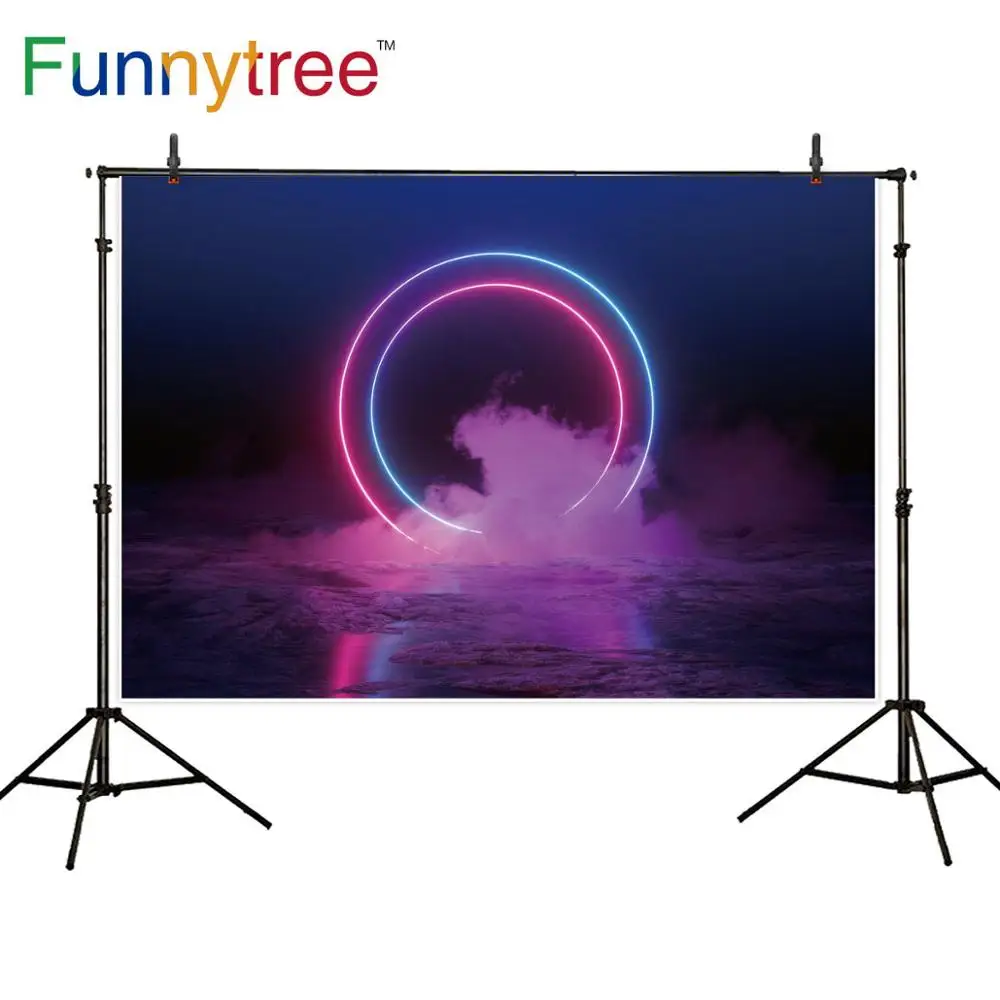 

Funnytree Fluorescent party Stage Light Electronic Beam Laser Spray Backgrounds for Photography Backdrop Photo Studio Photophone
