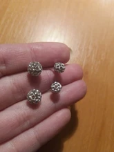 Promoción 925 de moda de plata esterlina U doblar pendiente Shambhala brillante ladiesstud joyería pendientes de alergia libre al por mayor