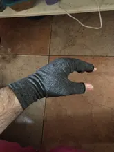 Guantes de compresión para artritis, 1 par, resistentes para el dolor articular, terapia con dedos abiertos, tratamiento de compresión