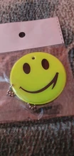 Llavero con forma de Smiley de 6CM, llaveros reflectantes, accesorios de colgantes de bolsos, Seguridad de Tráfico de alta visibilidad