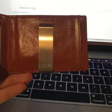 Slim Wallet Money-Clip RFID Genuine-Leather Ultra-Thin Short Men Blocking WOLFDEER