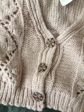 Westay jeli-cárdigan de punto para mujer, suéter grueso, suelto, de manga linterna, botón de perla, corto, dulce y estilo perezoso, primavera 2021