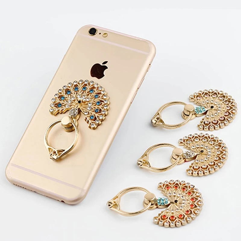 

2019 New Design Phone Holder Peacock Smartphone Finger Holder Lazy Watch Video Phone Ring for iphone XS Huawei Samsung