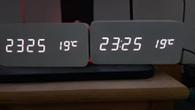 Reloj Despertador Digital de madera con USB/AAA, Despertador de madera con Control de voz y Mesa Electrónica para Decoración de mesa