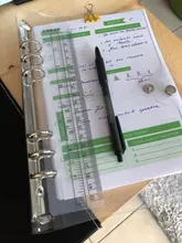 Archivador de plástico transparente, carpeta de anillos para hojas sueltas formatos A4, A5, A6 y A7, para agenda y cuaderno, suministros escolares y de oficina, 1 unidad