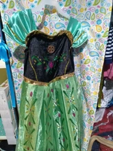 Muababy Elsa 1&2 Princess Dresses for Girls Fever Green Floral Maxi Dress Winter Robe
