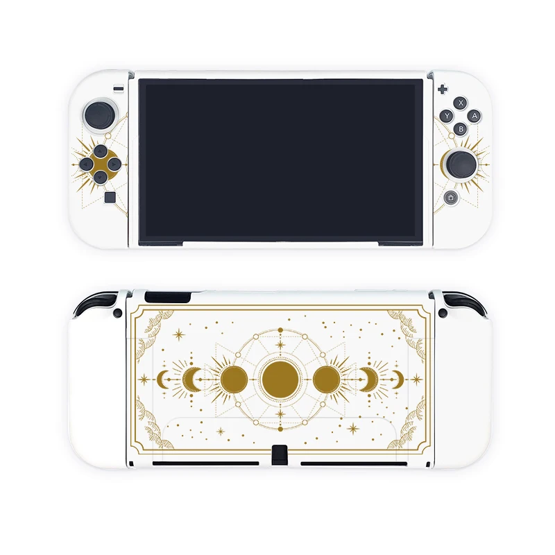 Aesthestic Black Moon Phase Funda Nintendo Switch OLED Protective Case Soft TPU Cover JoyCon Controller Gaming Accessories
