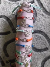 PULSERAS CON abalorio de amor infinito para hombre y mujer, regalo Unisex, 20 colores, corazón, unicornio, Animal