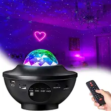 Bluetooth Speaker Projector-Light Ocean-Wave-Projection Star Sky New Galaxy Voice-Control
