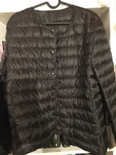 Abrigo de plumón ultraligero para mujer, chaqueta de plumón de pato sin cuello redondo, acolchado, portátil, novedad de invierno 2020