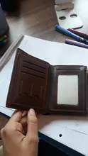 Cartera de cuero sintético para hombre, billetera de negocios con varias tarjetas, monedero con cremallera, tarjetero de dos pliegues, billetera corta informal de Color puro