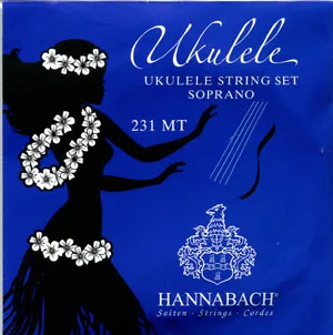 

231 Mt set of strings for ukulele soprano, European system, hannabach