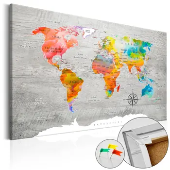 

Pictures of Cork-Multicolored Travels [Cork Map] - 60x40 cm