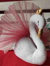 Cabeza de cisne 3D para decoración de habitación de niños, decoración colgante de pared para habitación de niños, guardería, casa de juego de instalación suave