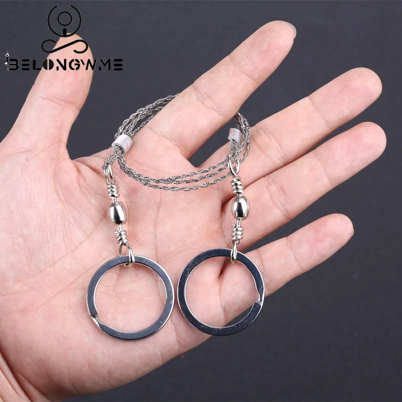 

53cm Outdoor Stainless Steel Wire Saw Outdoor Tools Emergency Camp Hike Scroll Hunt Flint Cut Equr Survive Travel Kit OPP Bag
