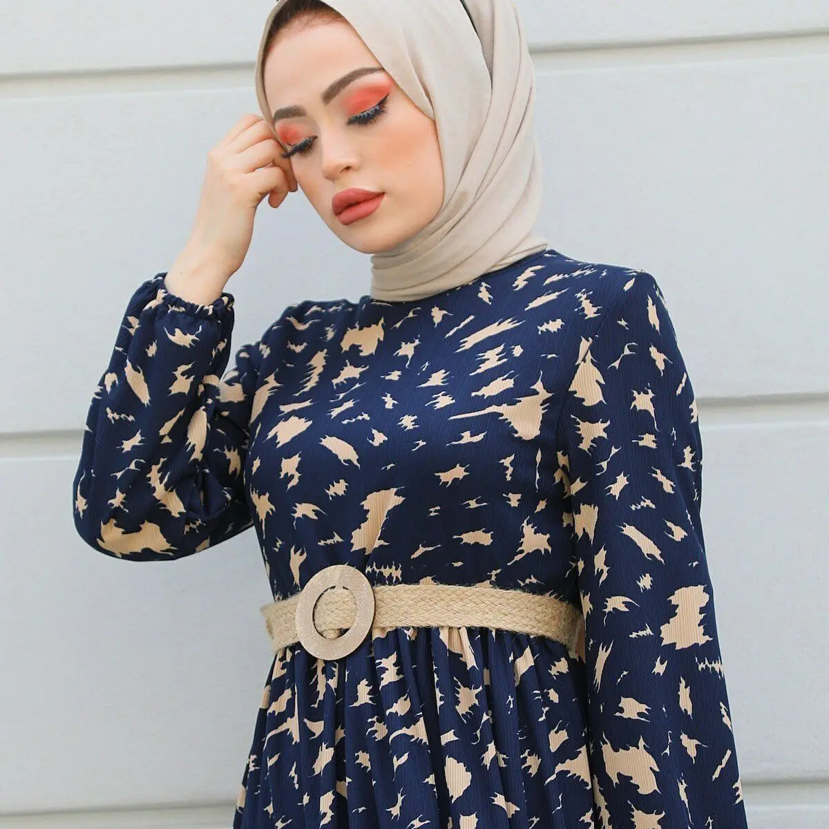 Pleated Waist Frilly Dress Turkey Muslim Fashion Hijab Islam Clothing Dubai Istanbulstyles Istanbul 2021 | Тематическая одежда и