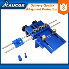 5 отверстий деревообрабатывающее отверстие перфоратор позиционер направляющий локатор джиг столярная система комплект алюминиевый сплав деревообрабатывающий инструмент DIY