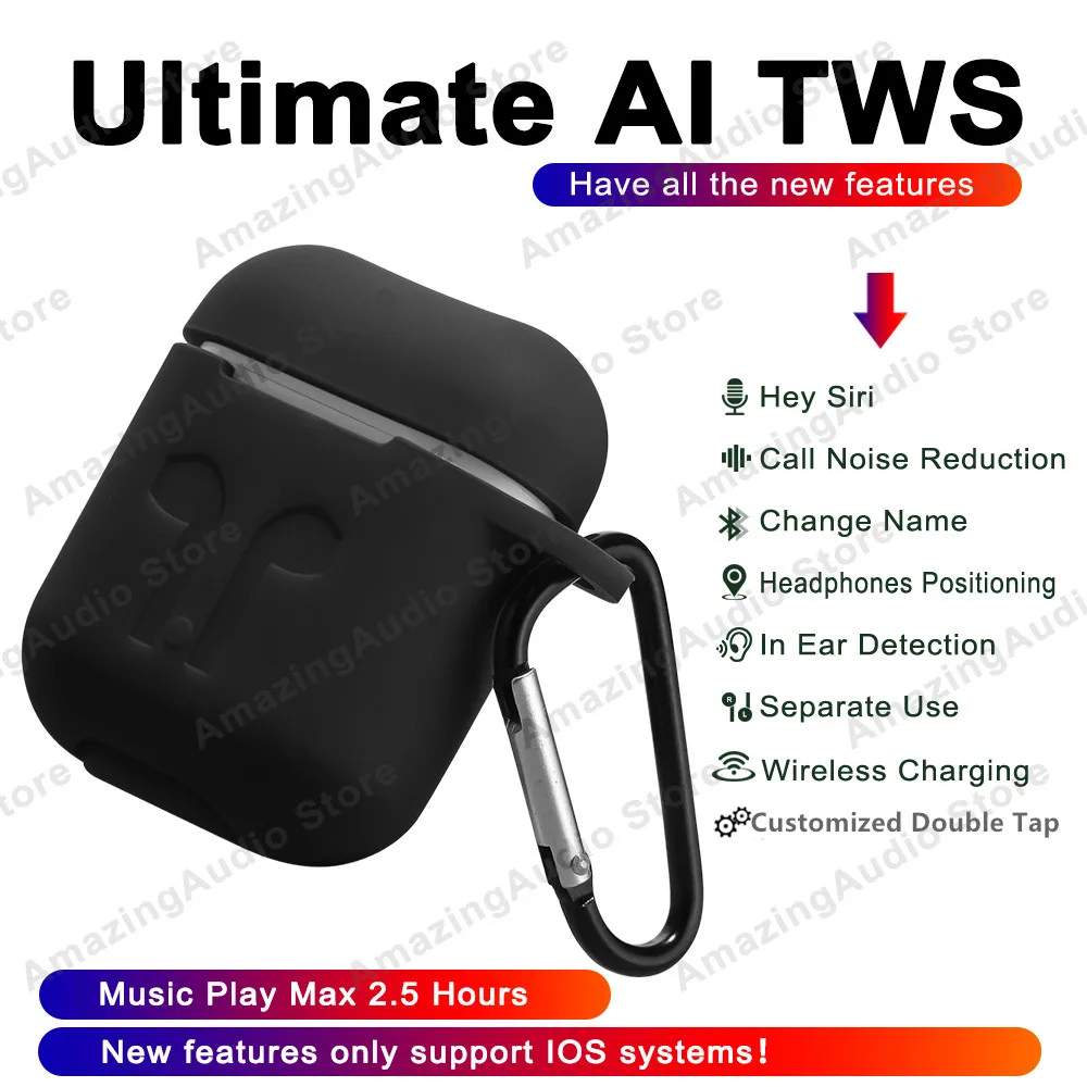 

Ultimate AI TWS Aire2 Blueooth 5.0 Earphone Change Name GPS Wireless Earbuds With In Ear Deteciton Headsets PK i9000 i100000 TWS